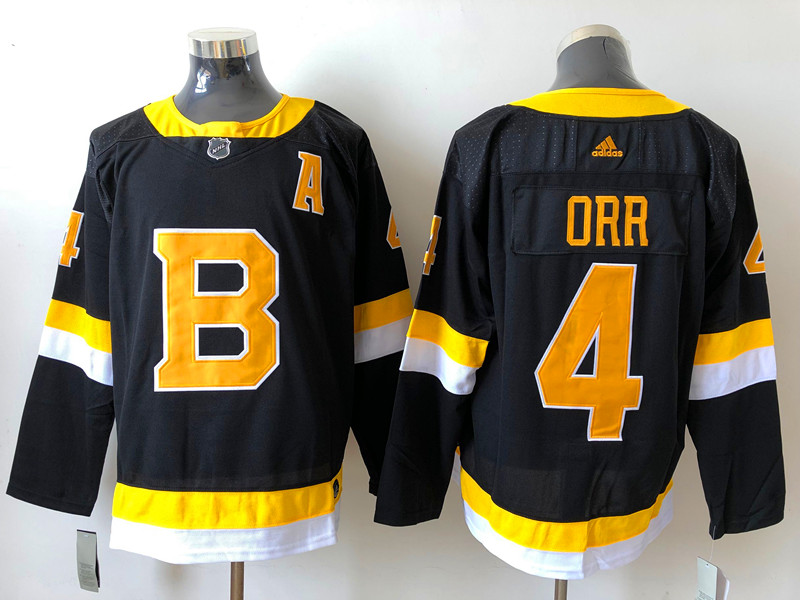 Men's Boston Bruins Bobby Orr #4 Black Jersey